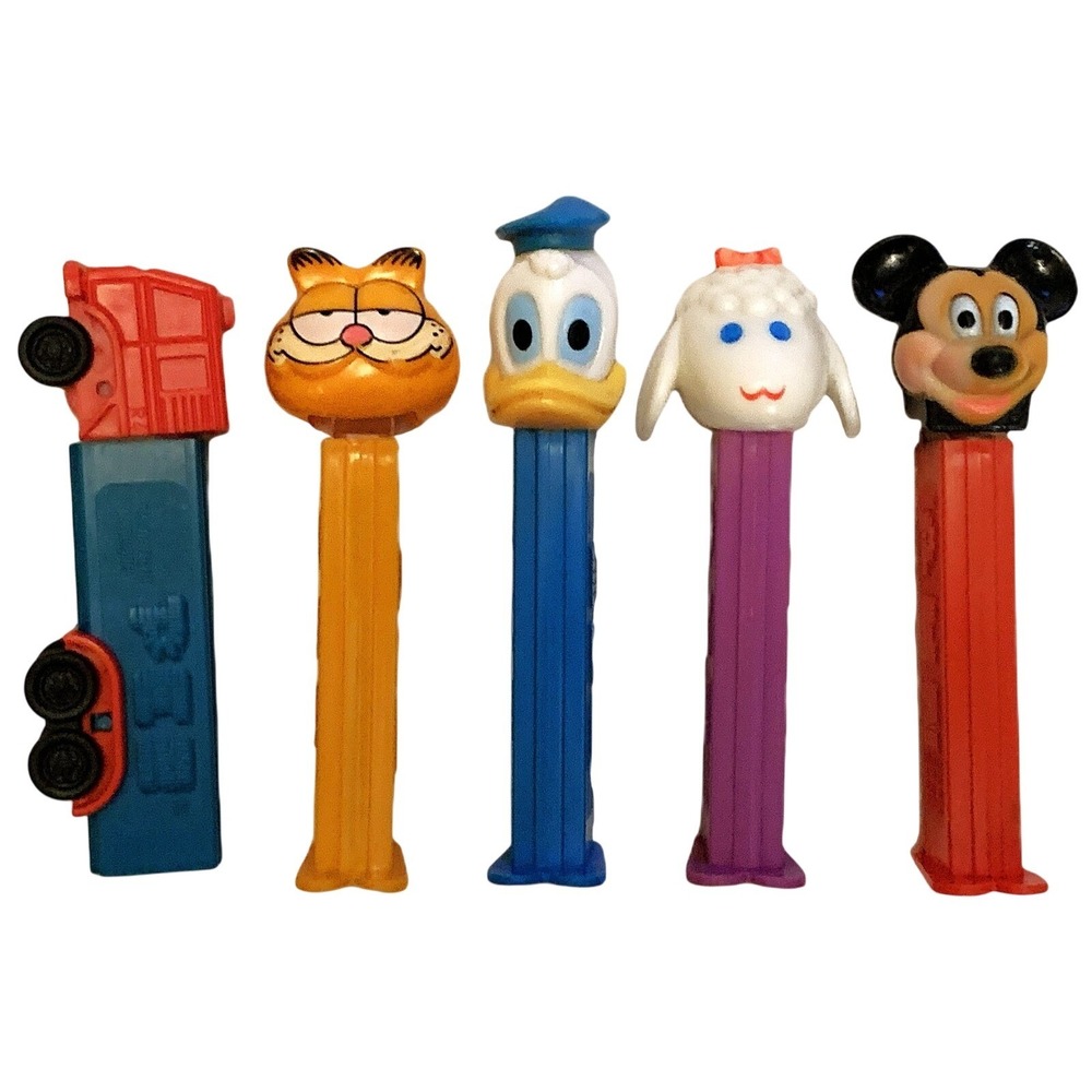 Vintage Pez Dispenser Lot - 5 Unresearched 2 Slovenia 2 Hungary 1 China As Shown